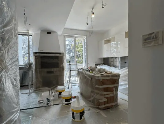 Ambiente pulito dopo i lavori di cantiere